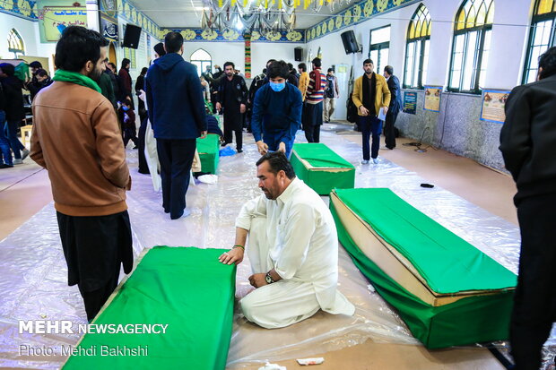 Funeral processions of 11 defenders of Holy Shrine