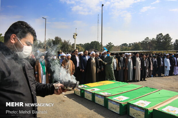 Funeral processions of 11 defenders of Holy Shrine