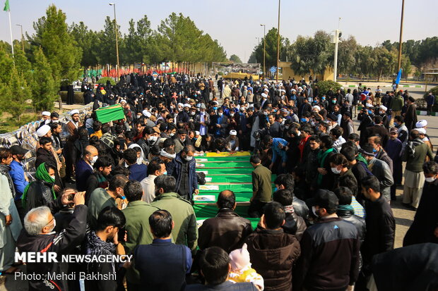 Funeral processions of 11 defenders of Holy Shrine