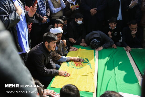 Funeral processions of 11 defenders of Holy Shrine