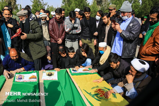 Funeral processions of 11 defenders of Holy Shrine