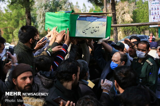 Funeral processions of 11 defenders of Holy Shrine