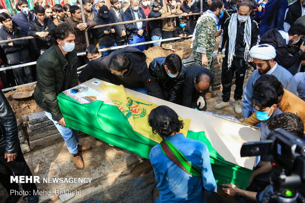 Funeral processions of 11 defenders of Holy Shrine