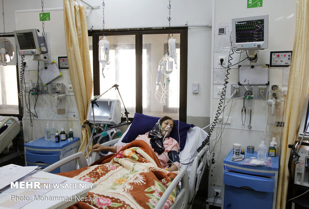 القسم الخاص للمصابين بفيروس كورونا في مستشفى "5 آذر "بجرجان