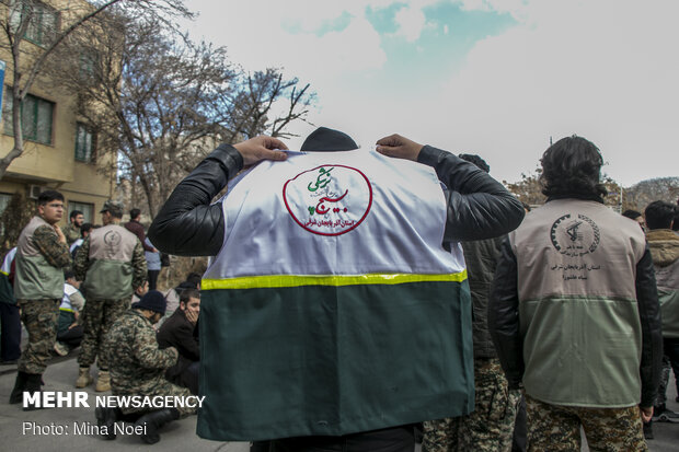 رزمایش بسیجیان تبریز برای مهار کرونا