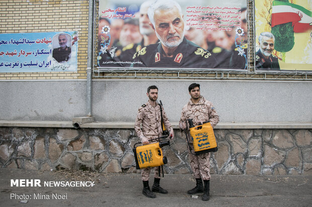 رزمایش بسیجیان تبریز برای مهار کرونا