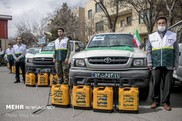 رزمایش بسیجیان تبریز برای مهار کرونا