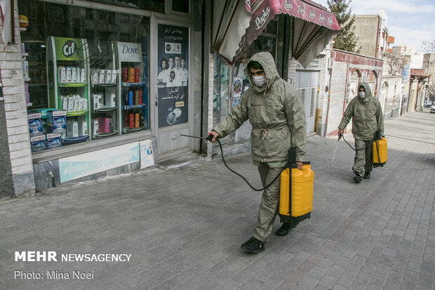 رزمایش بسیجیان تبریز برای مهار کرونا