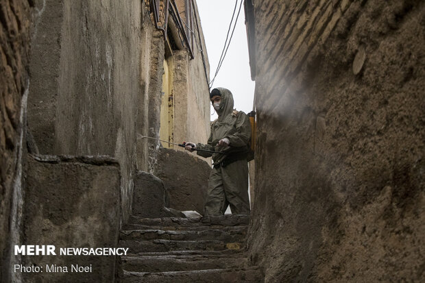 رزمایش بسیجیان تبریز برای مهار کرونا