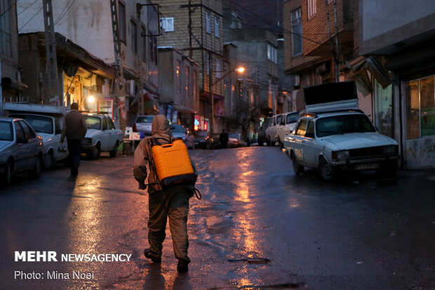 رزمایش بسیجیان تبریز برای مهار کرونا