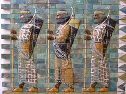 This image, depicting military men, is from a frieze originally located at a royal palace in Susa, southwest Iran, (one of the Achaemenid Empire’s four capital cities).  It is now maintained at the Pergamon Museum in Berlin. Scholars believe the frieze depicts members of Xerxes' personal bodyguard (called the Immortals).
)Photo Credit: Mohammed Shamma/Flickr(