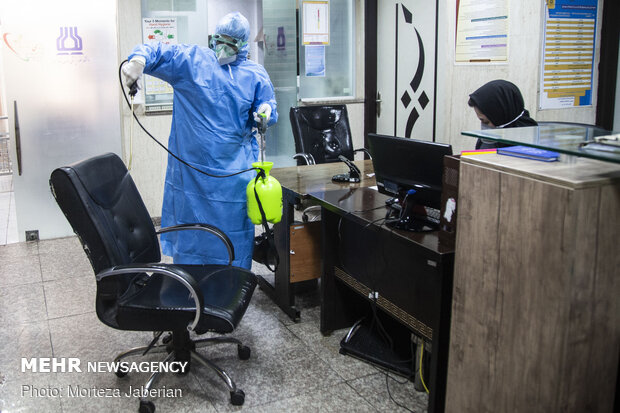 جهادگران خط مقدم مبارزه با کرونا در اهواز