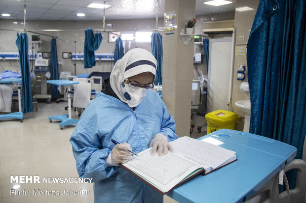 جهادگران خط مقدم مبارزه با کرونا در اهواز