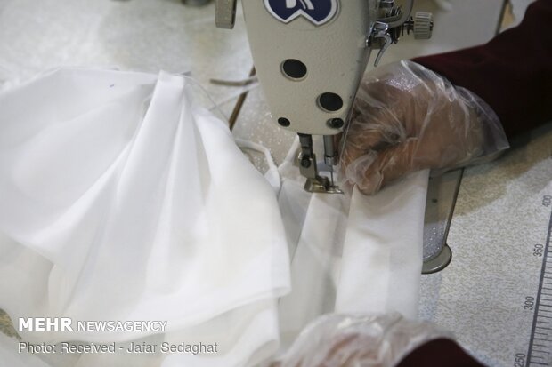 خط تولید ماسک در لارستان