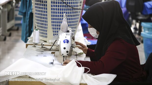 خط تولید ماسک در لارستان
