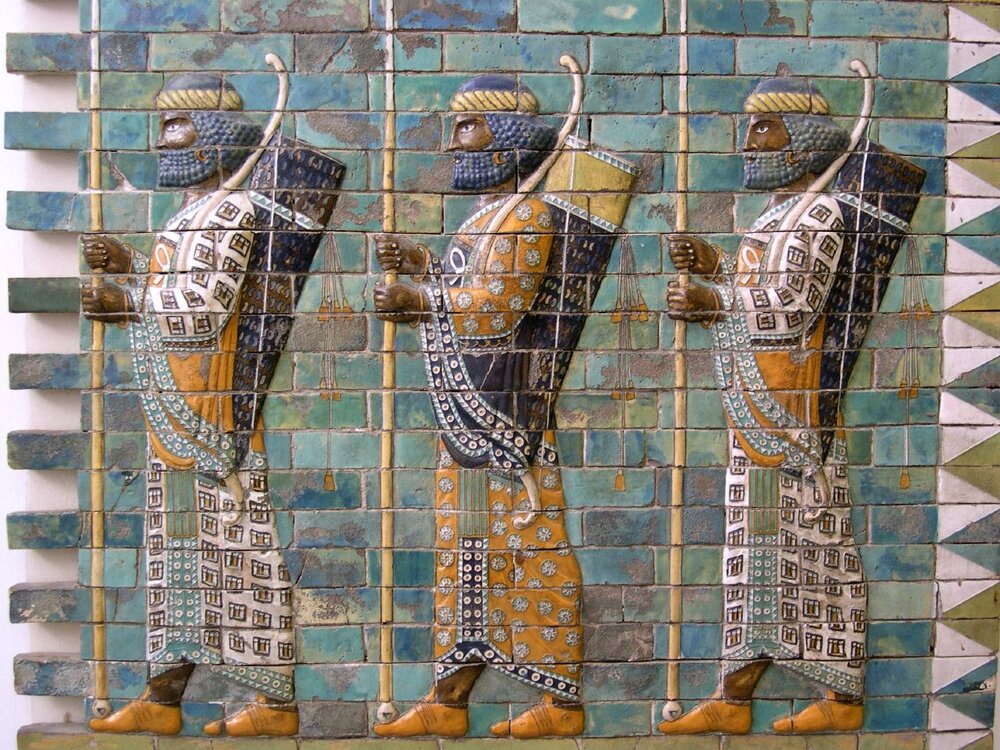This image, depicting military men, is from a frieze originally located at a royal palace in Susa, southwest Iran, (one of the Achaemenid Empire’s four capital cities). It is now maintained at the Pergamon Museum in Berlin. Scholars believe the frieze depicts members of Xerxes' personal bodyguard (called the Immortals).
)Photo Credit: Mohammed Shamma/Flickr(