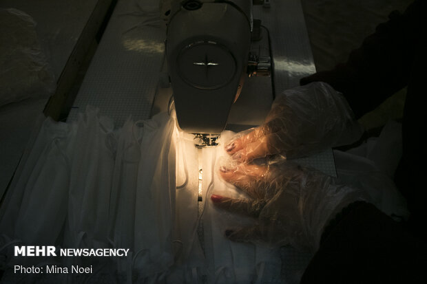 کارگاه تولید ماسک در مسجد