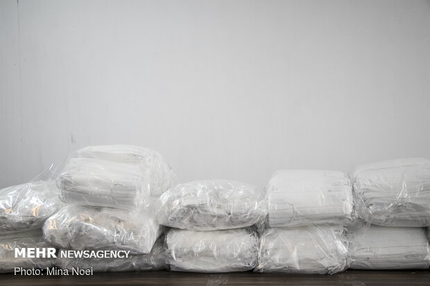 کارگاه تولید ماسک در مسجد