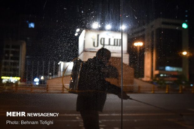 Mobilization of people for disinfecting public places in Tehran 