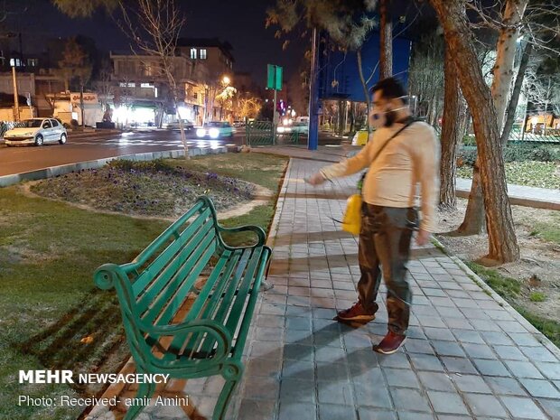 ضدعفونی سطح شهر توسط بسیج مساجد
