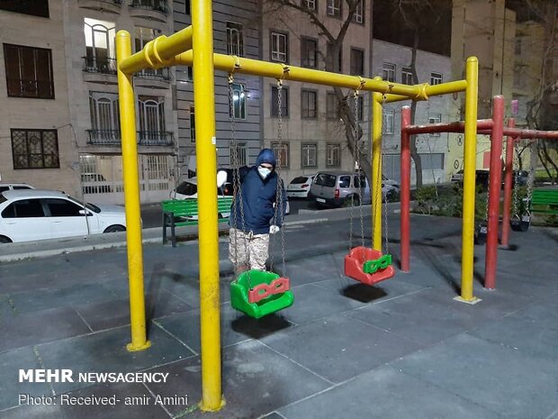 ضدعفونی سطح شهر توسط بسیج مساجد