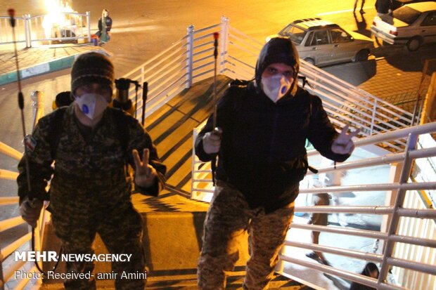 ضدعفونی سطح شهر توسط بسیج مساجد