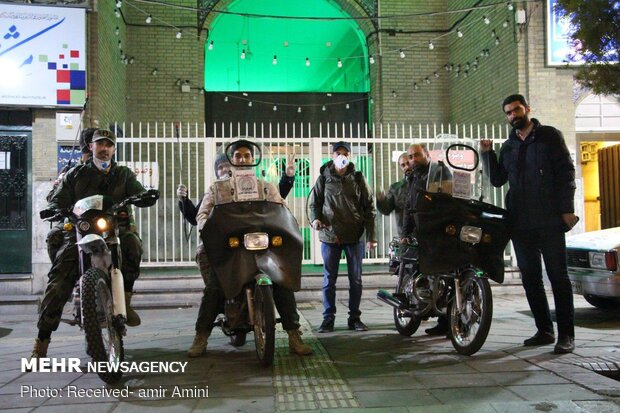 ضدعفونی سطح شهر توسط بسیج مساجد