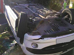 واژگونی خودروی سواری در سعادت آباد/راننده مصدوم شد