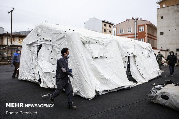 IRGC Navy establishes portable hospital in Gilan