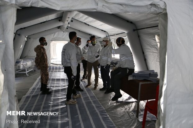 IRGC Navy establishes portable hospital in Gilan