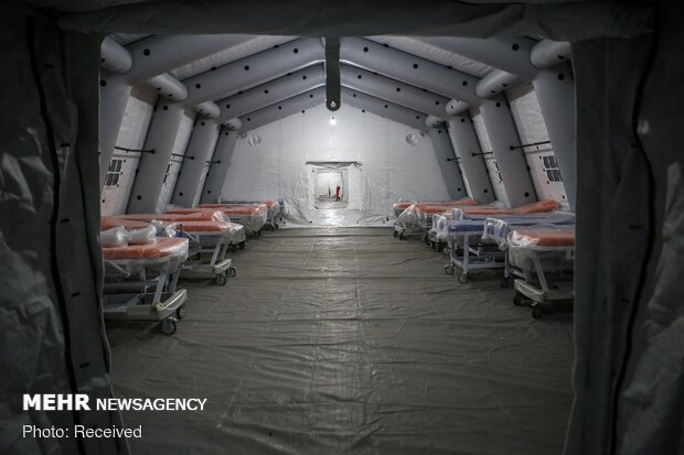IRGC Navy establishes portable hospital in Gilan