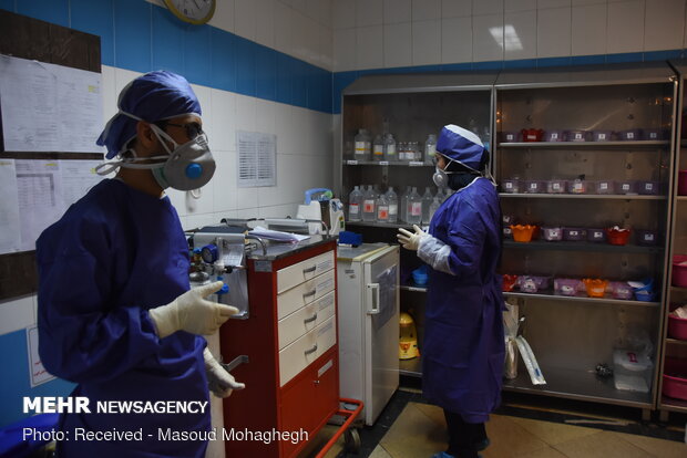 Special ward of coronavirus patients in Semnan’s Kosar hospital