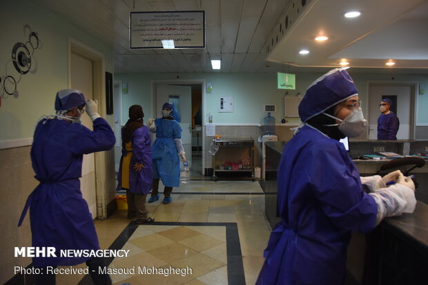 Special ward of coronavirus patients in Semnan’s Kosar hospital