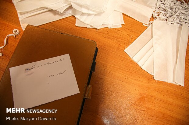 تولید ماسک و گان توسط خواهران جهادگر خراسان شمالی