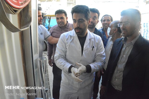 Production of medical alcohol in Ahvaz