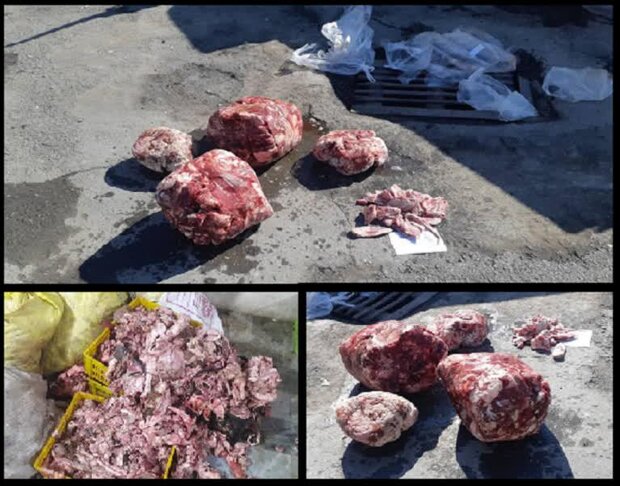 کشف ۱۰۰ کیلوگرم گوشت غیرمجاز در کرمانشاه