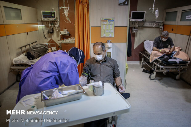 Special ‘coronavirus’ ward in Baghiyyatollah al-Azam Hospital in Tehran
