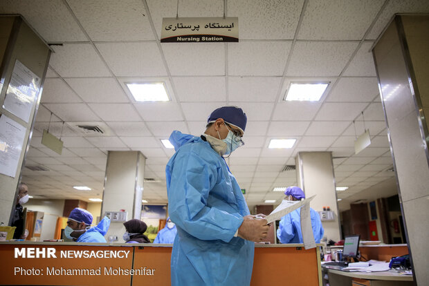 Special ‘coronavirus’ ward in Baghiyyatollah al-Azam Hospital in Tehran
