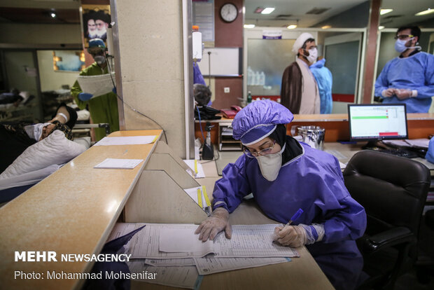 Special ‘coronavirus’ ward in Baghiyyatollah al-Azam Hospital in Tehran
