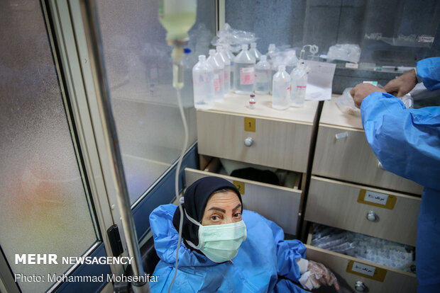 Special ‘coronavirus’ ward in Baghiyyatollah al-Azam Hospital in Tehran
