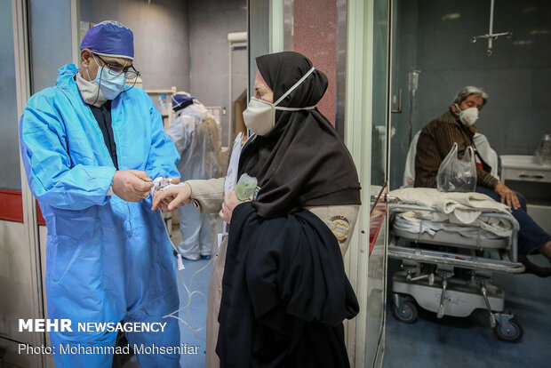 Special ‘coronavirus’ ward in Baghiyyatollah al-Azam Hospital in Tehran
