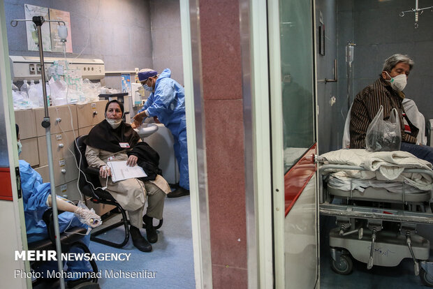 Special ‘coronavirus’ ward in Baghiyyatollah al-Azam Hospital in Tehran
