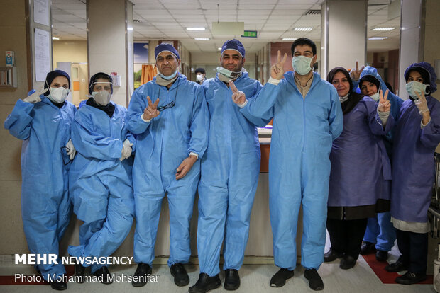 Special ‘coronavirus’ ward in Baghiyyatollah al-Azam Hospital in Tehran
