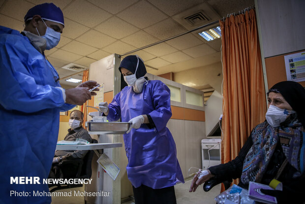 Special ‘coronavirus’ ward in Baghiyyatollah al-Azam Hospital in Tehran
