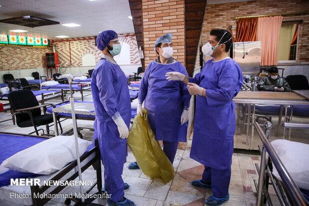 نقاهتگاه بیماران بهبود یافته کرونا در بیمارستان بقیه الله