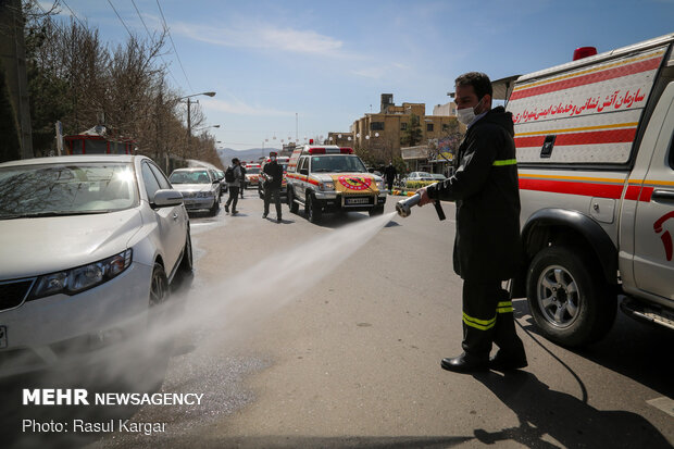 آغاز عملیات گسترده ضد عفونی مناطق مختلف مشهد‎