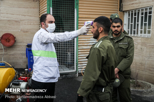 ضد عفونی کردن مقر های انتظامی تهران بزرگ