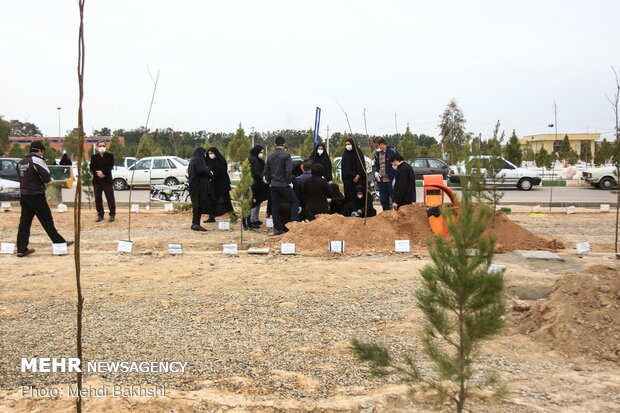 Burial site of coronavirus victims in Qom 
