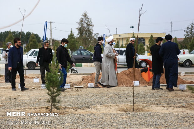 Burial site of coronavirus victims in Qom 