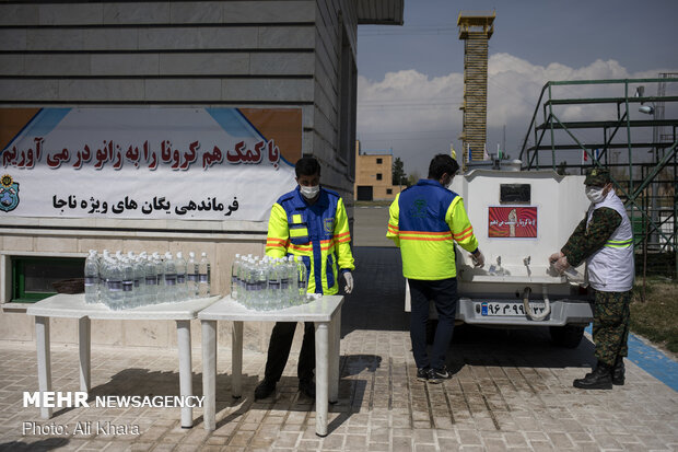 Law Enforcement Force establishes face mask, disinfectant production line